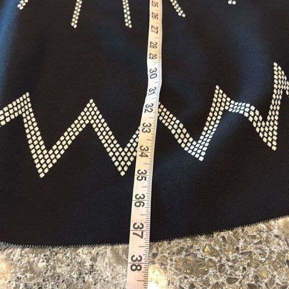 NWT Hale Bob black/white fit & flare dress Sz S graphic summer cruise - Picture 13 of 13